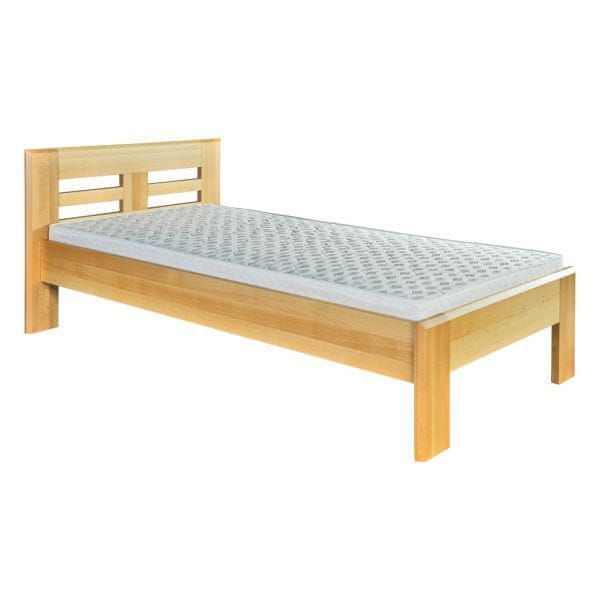 eoshop Drevená posteľ LK160, 100x200, buk (Farba dreva: Orech)